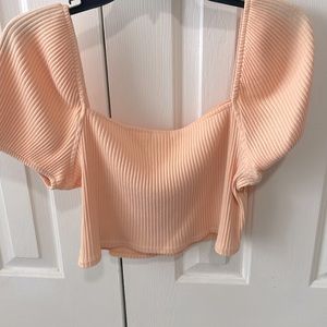 light orange crop top, perfect for summer